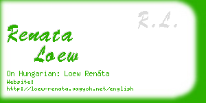 renata loew business card