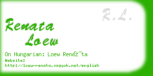 renata loew business card